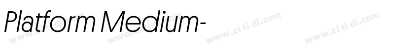 Platform Medium字体转换